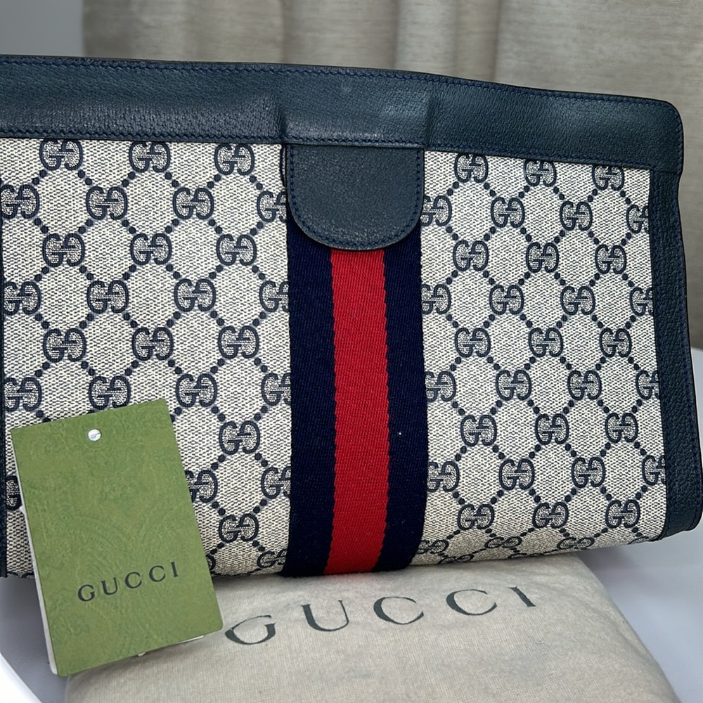 Gucci Ophidia Sherry Line Clutch GG
